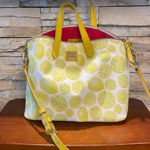 Dooney & Bourke Lemon Citrus Yellow & White Crossbody Bag